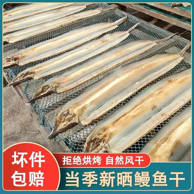 特大野生新鲜鳗鱼干渔民自制海鱼干咸鱼海鲜干货八成干