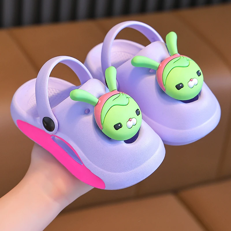 2024小女孩夏季儿童拖鞋女男童包头家居防滑沙滩鞋宝宝洞洞鞋女孩