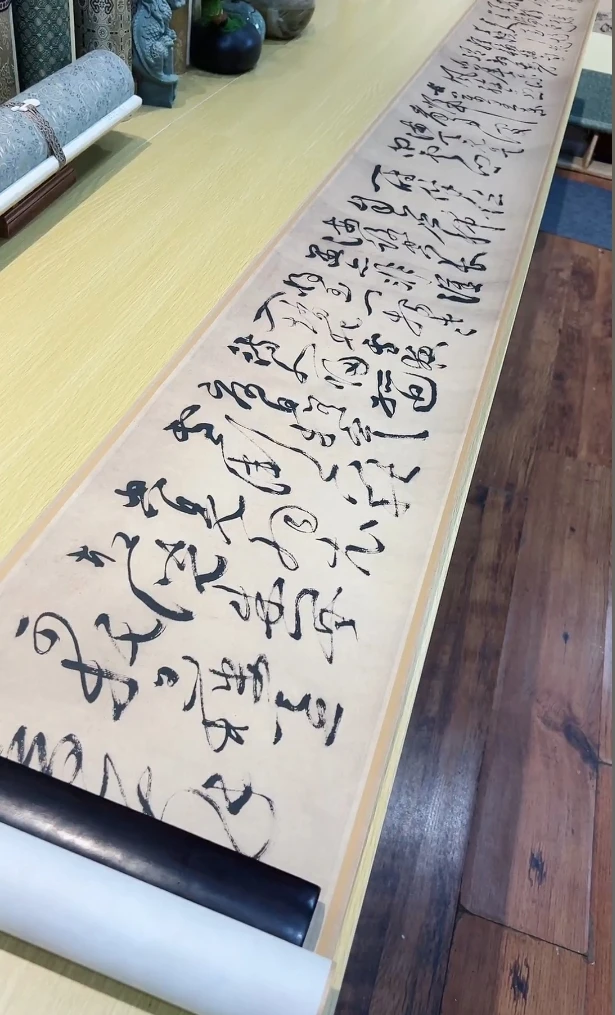 明 徐渭草书白燕诗卷纸本30x420.5cm-CJ绍兴考古研究所