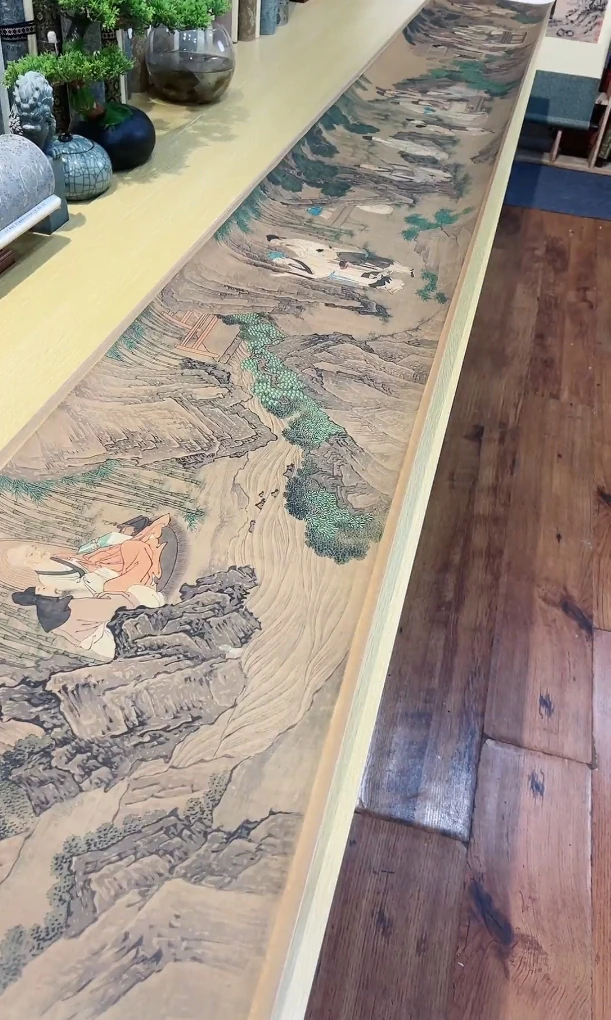 明 唐寅西园雅集图卷山水人物36.5x415.07cm-CJ台北故宫博物院