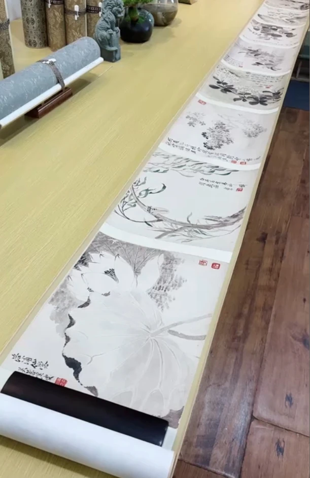 清恽寿平写生花卉册12开纸本 花鸟26.3x436.11cm-CJ台北故宫