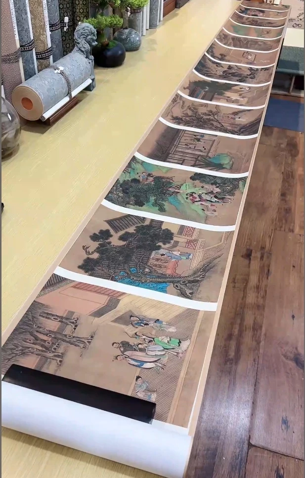 明 仇英 画二十四孝册(合集 31.2x583.17cm-C] 人物山水国画复仿