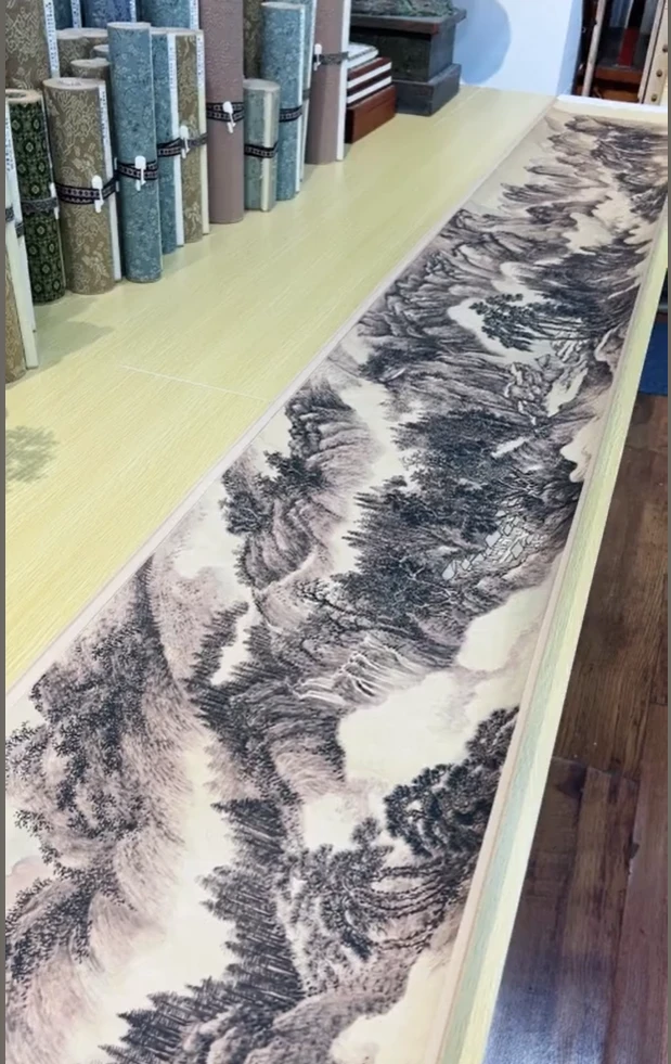 清 王翚 庐山白云图卷 纸本 山水35X392.24cm-CJ 北京故宫