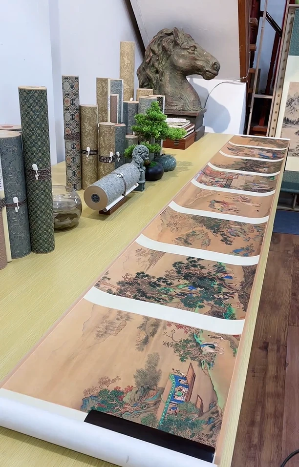 明 仇英人物故事图卷41.22X382.91cm -CJ 北京故宫