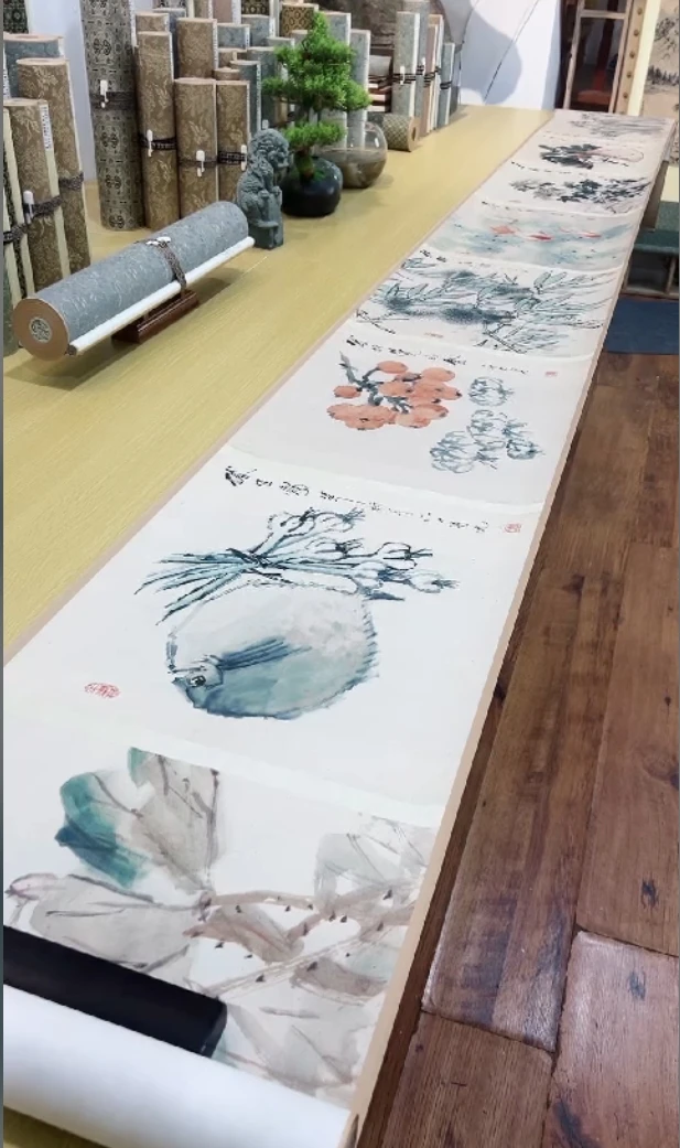 清 虚谷杂画册12开(合集卷)纸本山水人物花鸟38.5x553.03cm-J