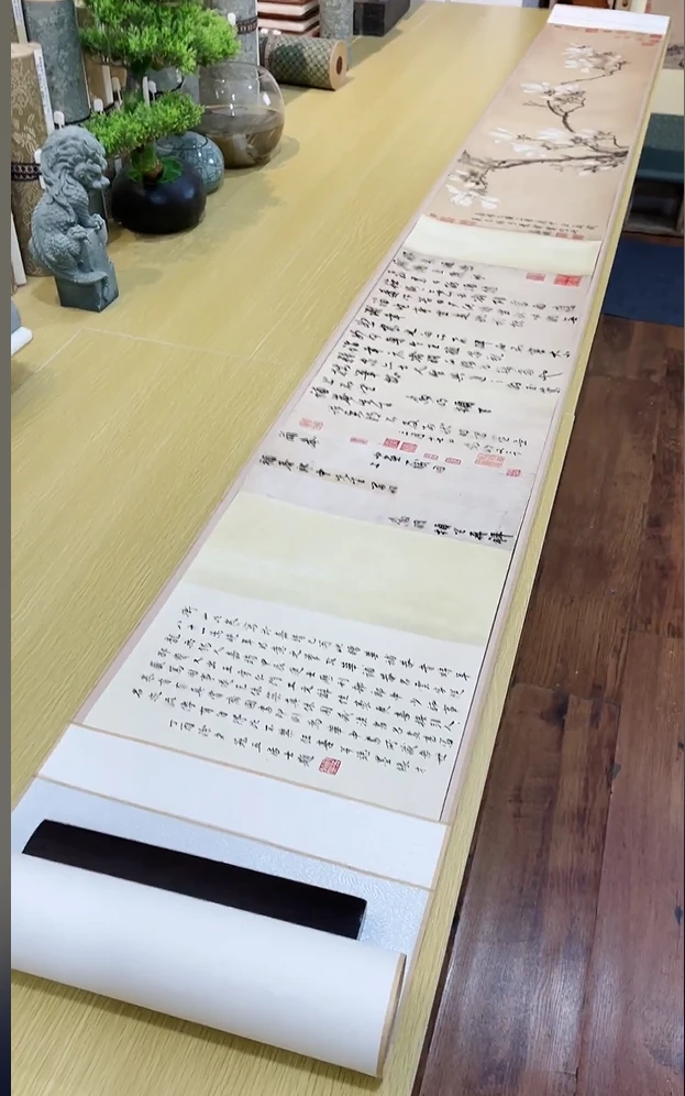 明 文徽明 白玉兰图卷 纸本 花鸟236.33X27.9cm -DJ 大都会