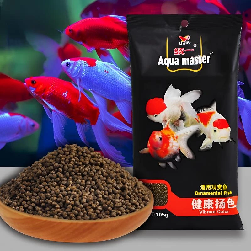 统一锦鲤金鱼增色颗粒扬色螺旋藻粮食上浮饲料宠物健康