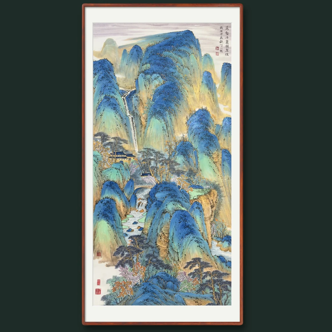 精品国画山水金碧山水画