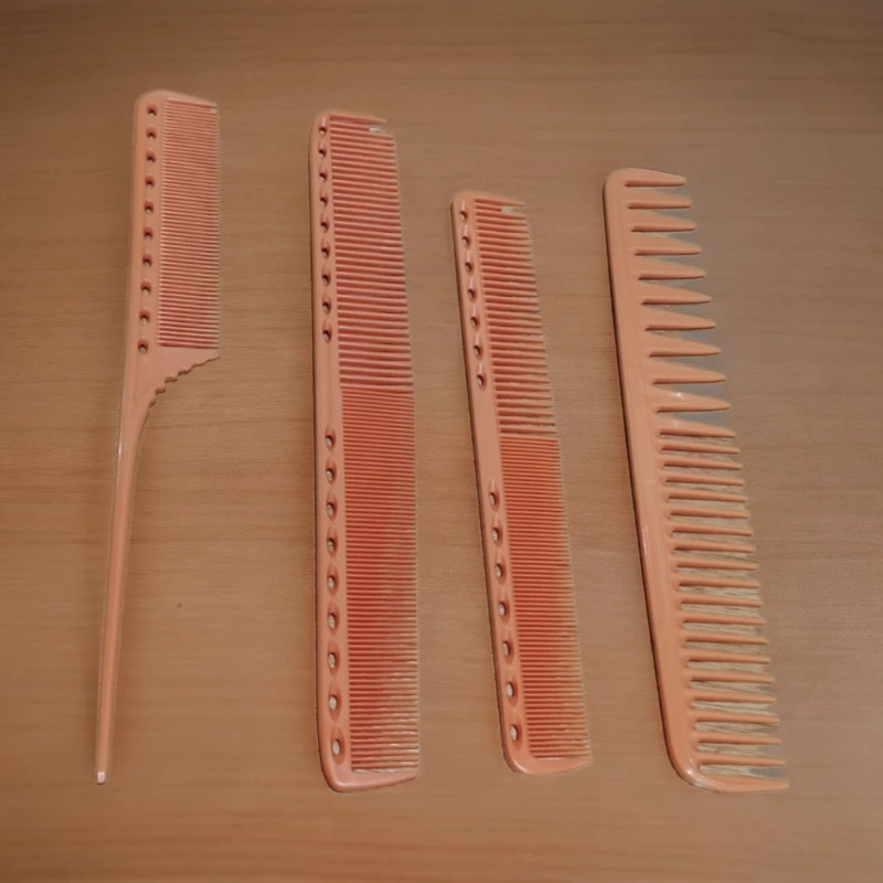 美发梳子4件套橙色女发梳发廊家用美发工具理发店发型师理发师