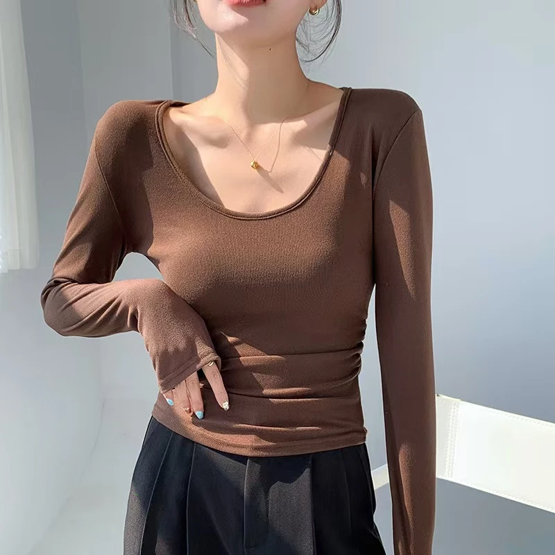 【ARONG阿荣家】椰绒大U领打底衫00257-多色-L