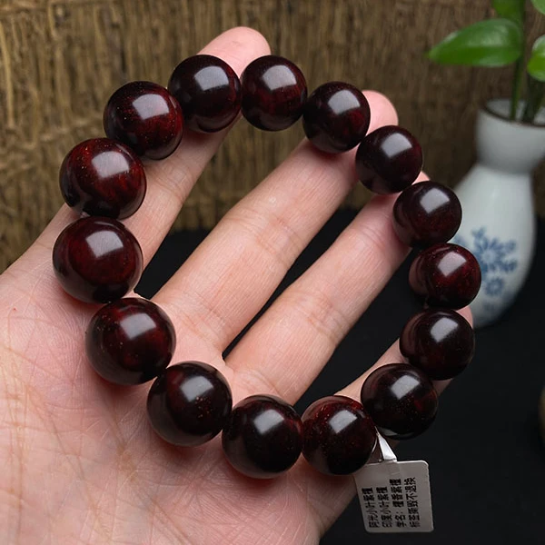 特价款1.5带金星原泥料氧化尴尬期手串印度小叶紫檀学名檀香紫檀