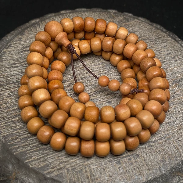 （限量）7X8MM*108颗原色原味老山檀香手串奶香甜味檀香木男女文玩