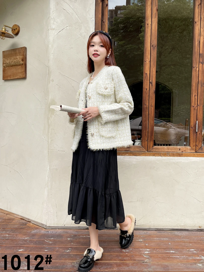 【王哥精选】2024年新款显瘦网红气质时尚洋气女装小香风-1012