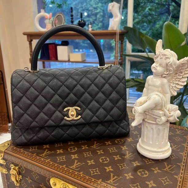 95新 Chanel/香奈儿 95新/大有/cocohandel中号黑金鱼子酱/nk