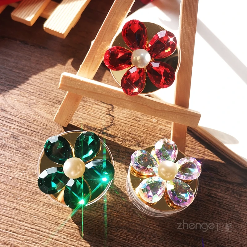 五瓣宝石花伸缩手机支架女款ins指环扣支架懒人神器办公室居家