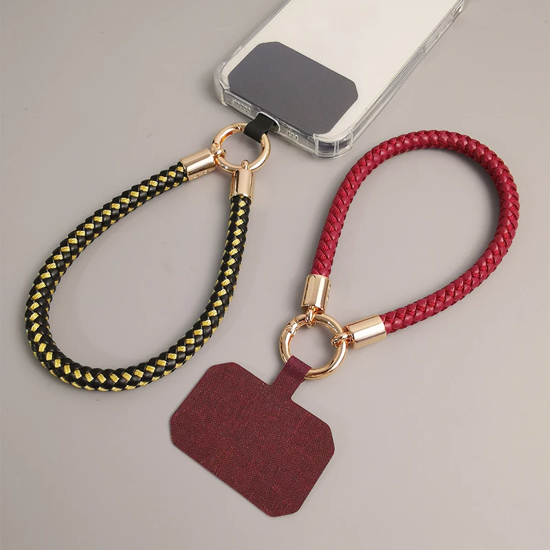 手机挂绳短款皮革手绳挂链时尚个女款高端手提链创意手链挂件