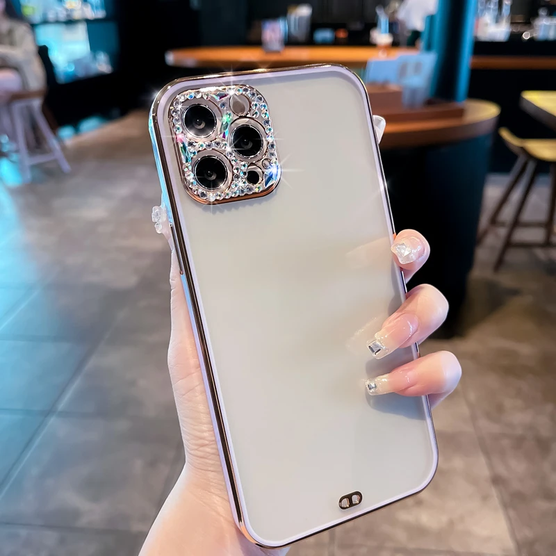 适用苹果13promax手机壳女款iPhone12潮牌高级感11保护套奢华水钻