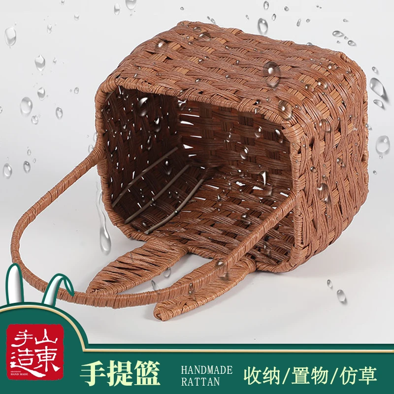 可爱小兔子篮(20*16*14)手工卡通创意储物复古家用大容量收纳整理