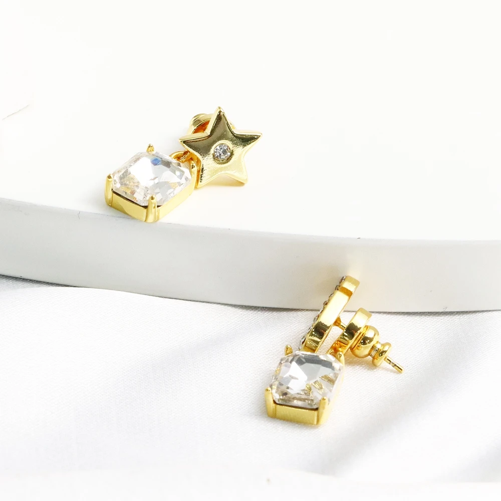 铜合金耳饰 星星系列冰糖耳饰时尚轻奢百搭高级感