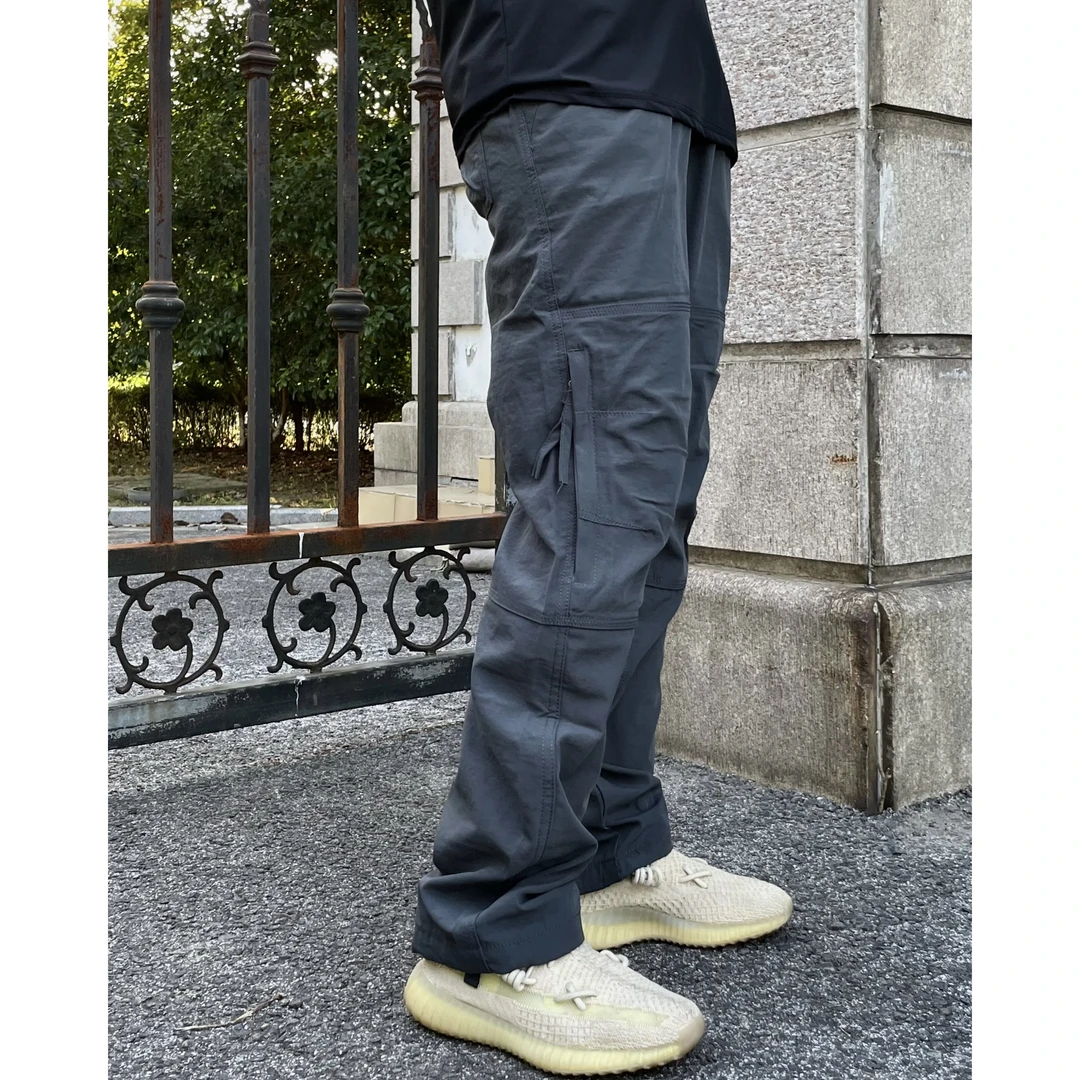 美式复古直筒休闲裤夏季百搭户外机能速干工装裤轻薄透气vibe宽松