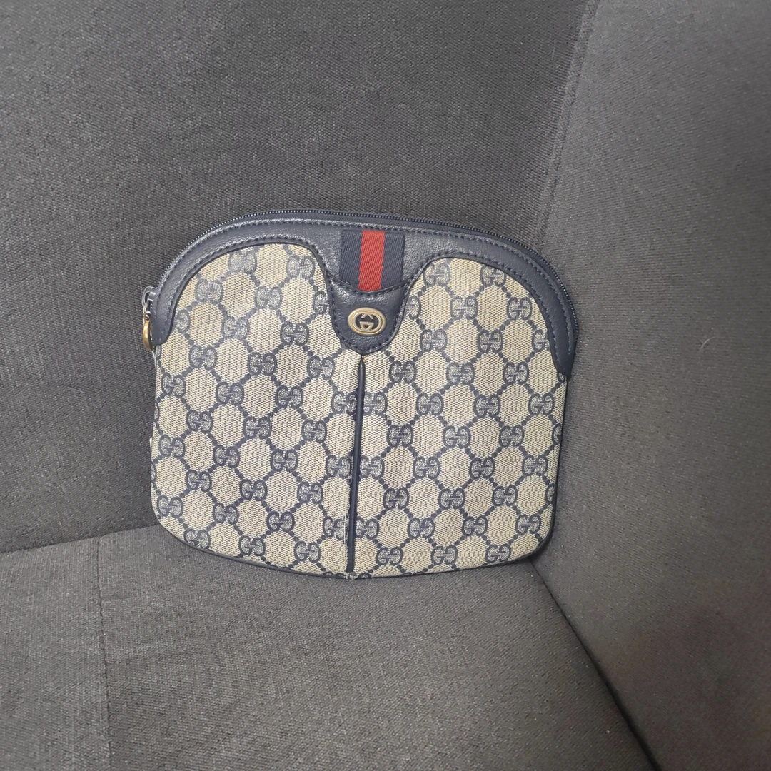 95新 GUCCI/古驰 兔兔奢/古驰蓝花斜挎包/240518038