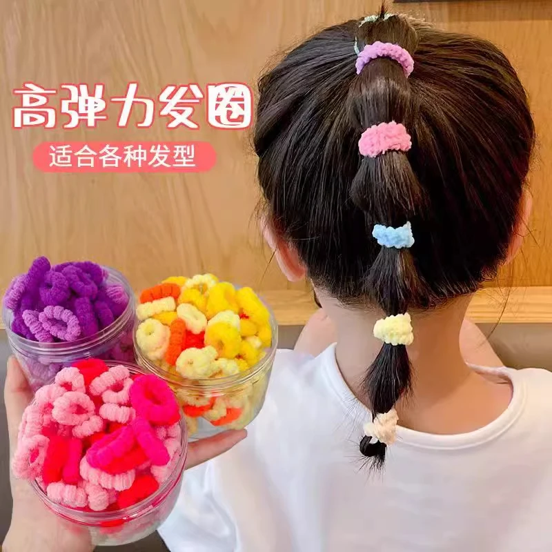 儿童可爱宝宝拇指发圈小女孩扎头发不伤发橡皮筋弹性好毛巾圈头绳
