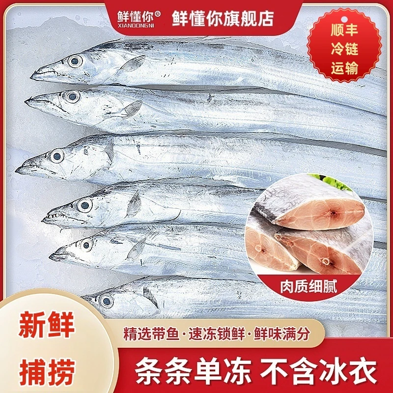 青岛本地 野生海捕 小眼 钓带鱼/刀鱼 4斤  鲜鱼速冻冷链发货