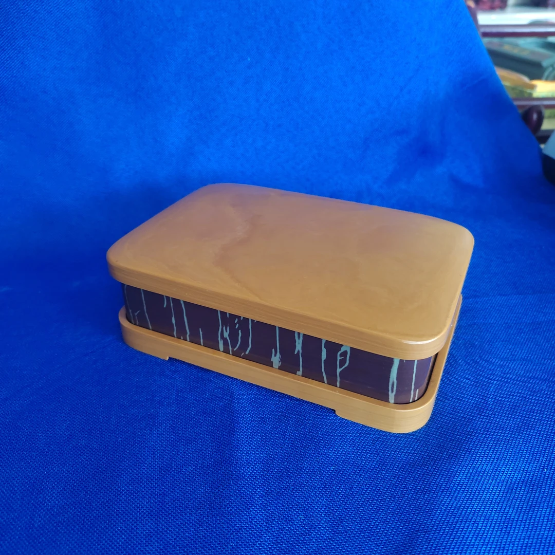 东北姜姐松花砚  砚台  文房四宝 天地盖砚