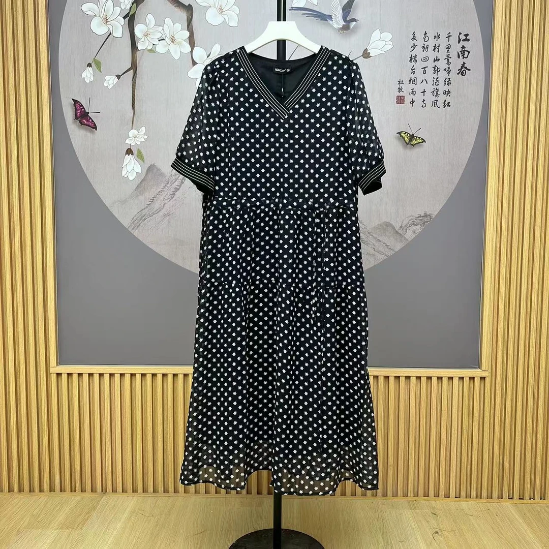 夏季气质时尚百搭连衣裙显瘦休闲中长裙373