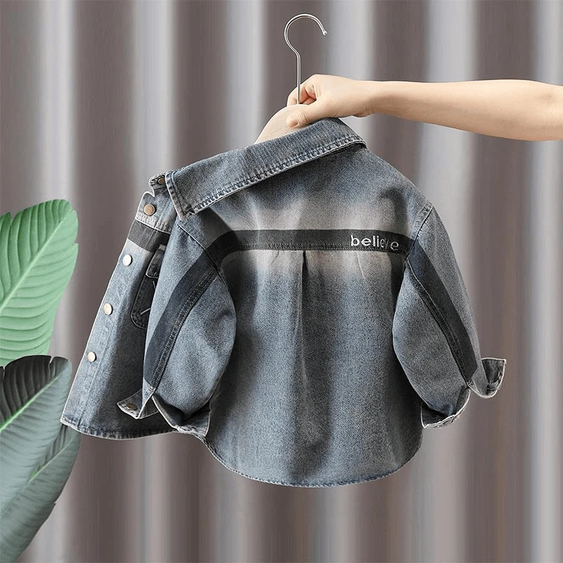 儿童牛仔外套2025新款男童春秋款韩版夹克痞帅宝宝洋气秋装上衣潮