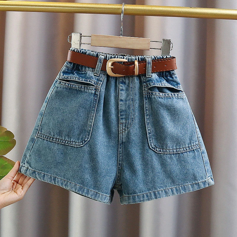女童夏季牛仔短裤2025新款儿童中大童夏天裤子短款三分裤百搭洋气