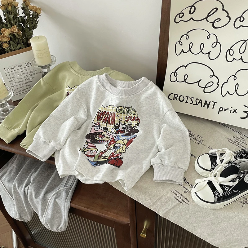 【Puff bear】儿童卫衣秋季宝宝套头衫卡通绒衫QY245676