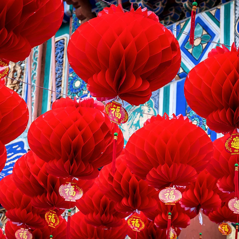 2024龙年灯笼大门口灯笼新年灯笼大红灯笼户外防水灯笼阳台专用