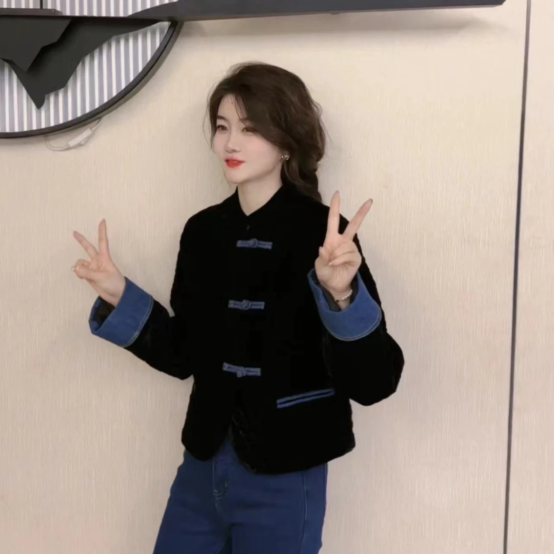 航航HHFS.『牛仔拼接』新款简约设计款百搭时尚款休闲外套8850