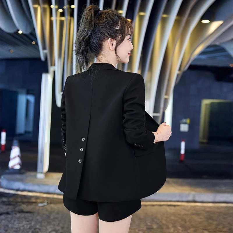 黑色西装外套女短款小个子2025初春新款气质休闲时尚韩版西服上衣