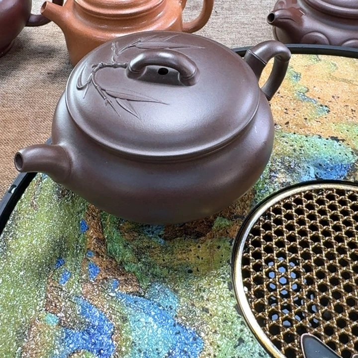 紫砂茶壶陈****9王涛全手竹子