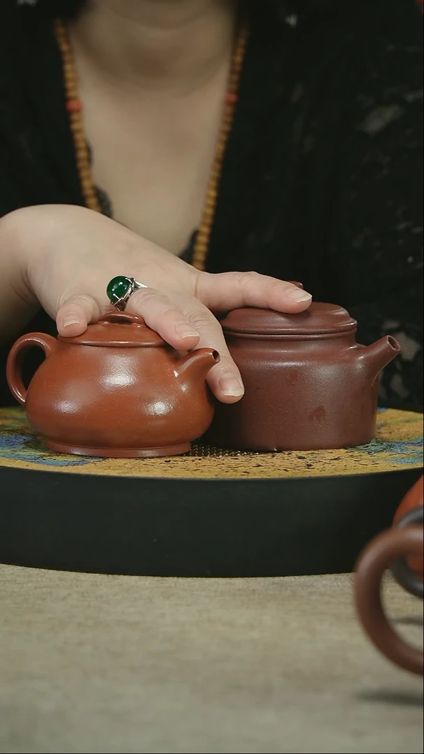 【闪购商品】紫砂茶壶syzj底槽清德钟+ly红降坡无相
