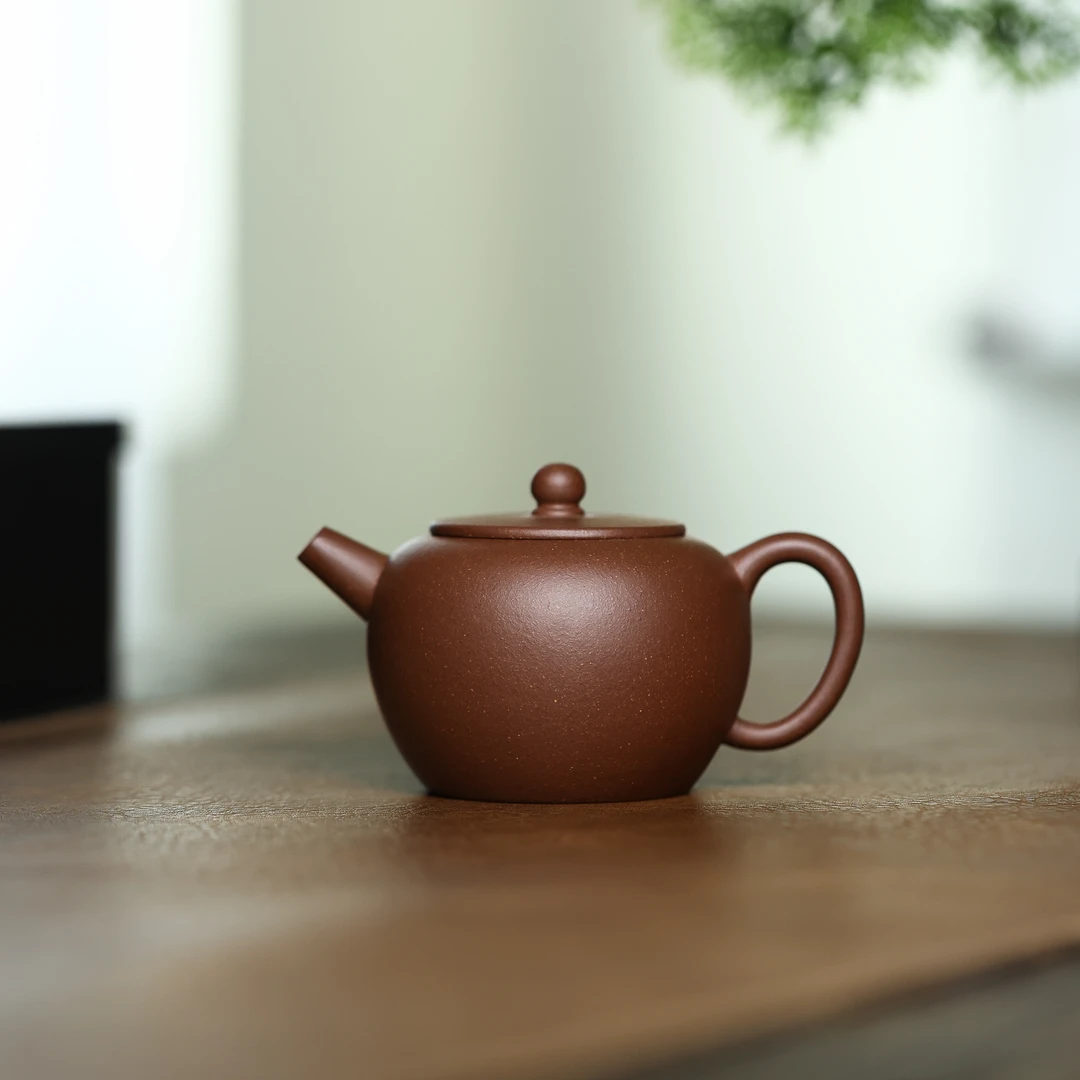 薄胎《小苹果》宜兴黄龙山原矿紫砂全手工紫砂壶