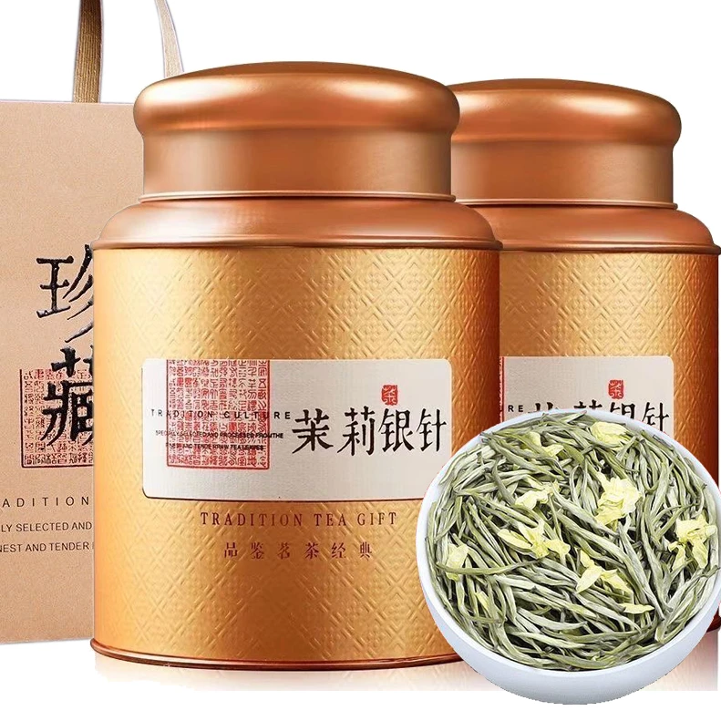 特级茉莉银针2023新茶叶正宗广西横县茉莉花茶嫩芽浓香礼盒装300g
