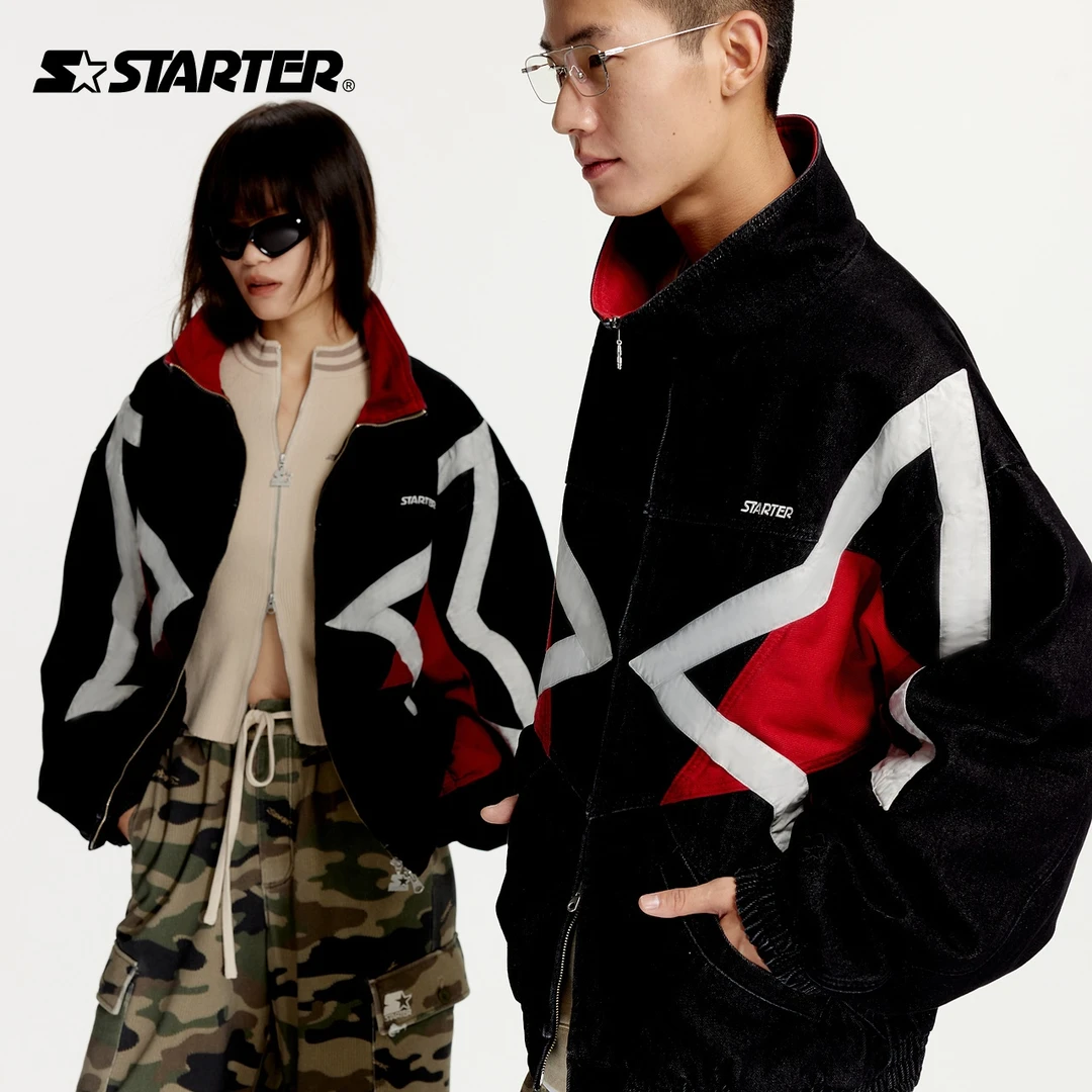 STARTER24年新款情侣夹克男女同款拼接潮流街头风外套SA41DK001U