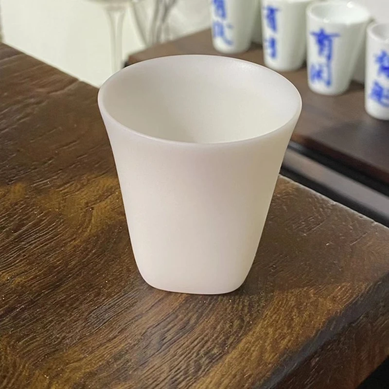 【茶理严选器】安子自用羊脂玉主人杯 无釉羊脂玉 35ml