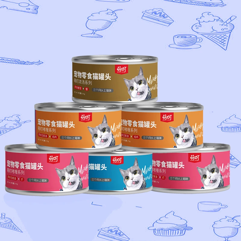 萌町猫罐头170g鱼肉罐头幼猫成猫零食金枪鱼白肉猫罐头