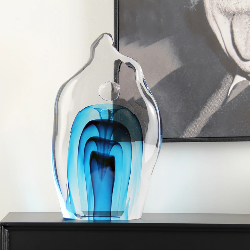 简约现代意式轻奢家居琉璃水晶艺术桌面装饰品摆件