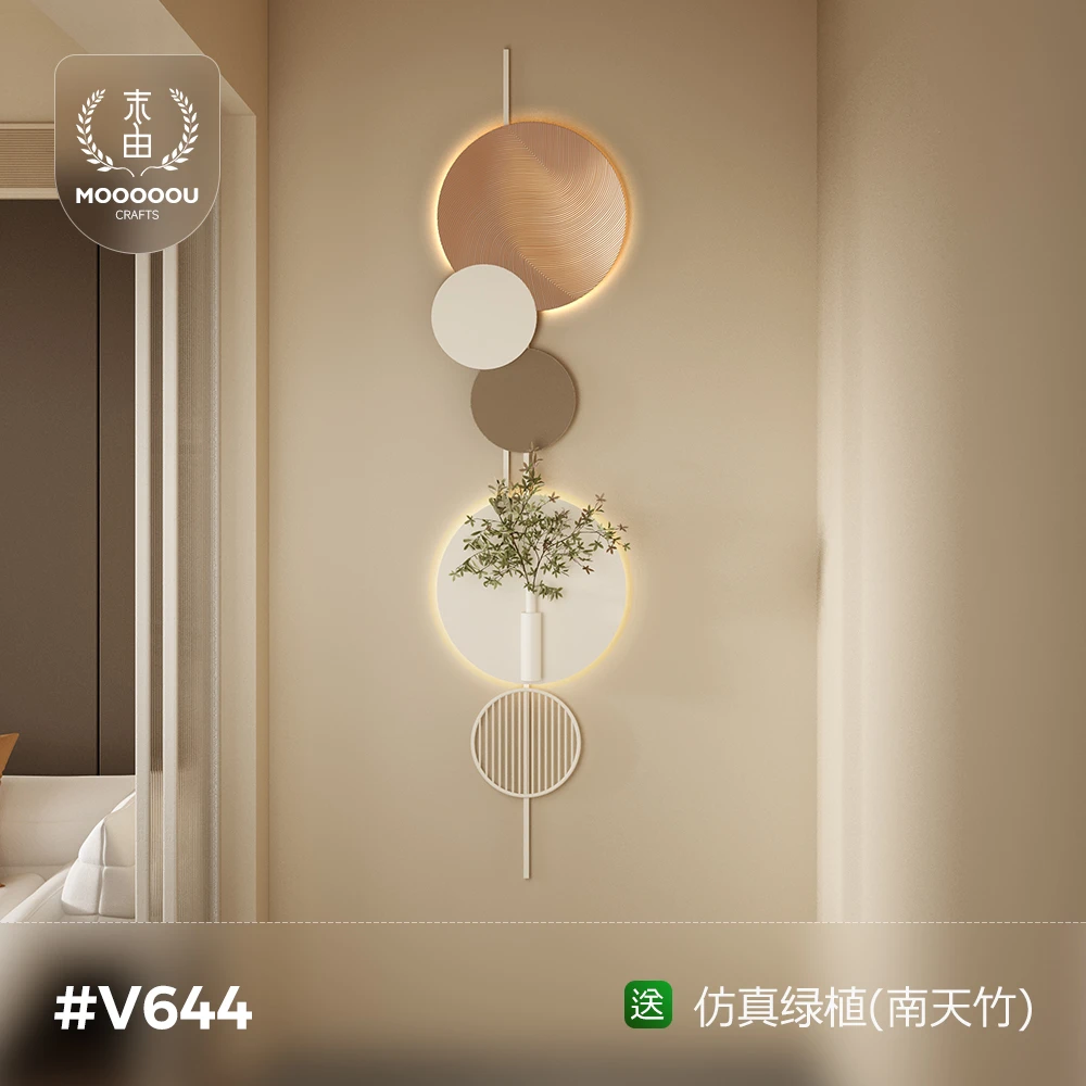 奶油风墙上装饰金属挂件客厅卧室玄关背景墙壁饰立体餐厅铁艺壁挂