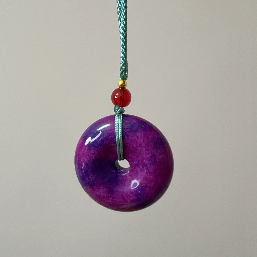 夜莺粉平安扣吊坠经典时尚简约款