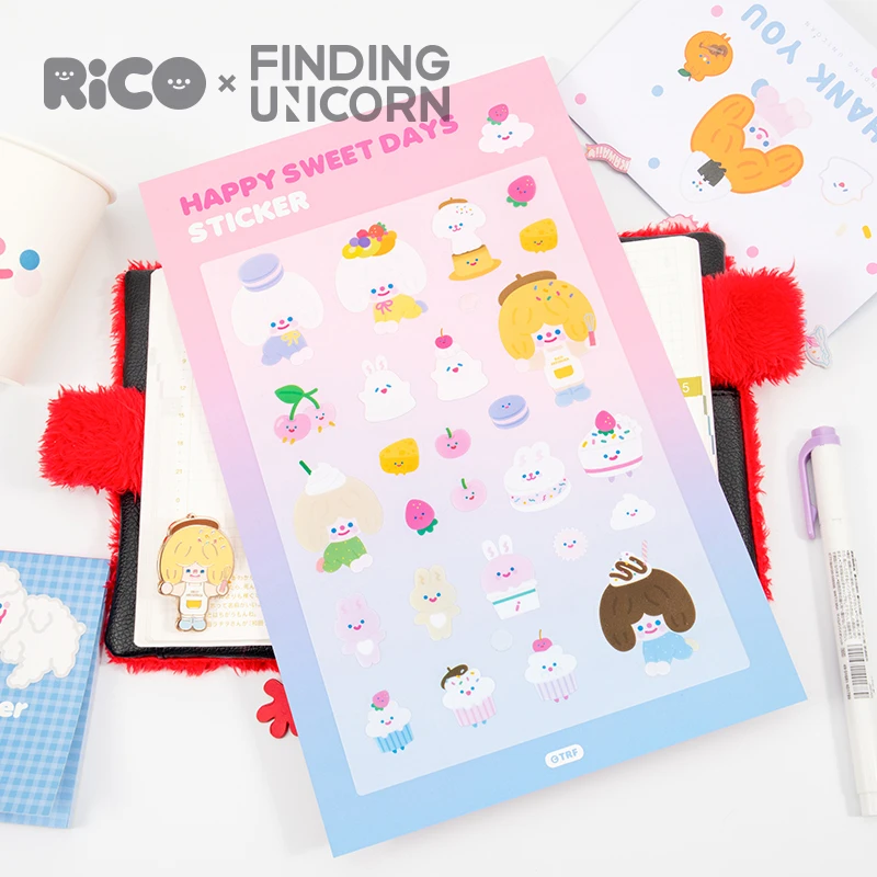 寻找独角兽【限定开心价】RiCO下午茶系列平面贴纸