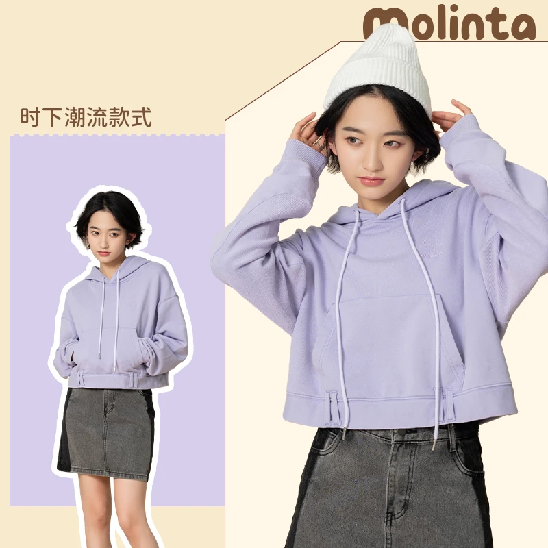 寻找独角兽molinta设计师联名服饰短款修身卫衣连帽百搭休闲时尚