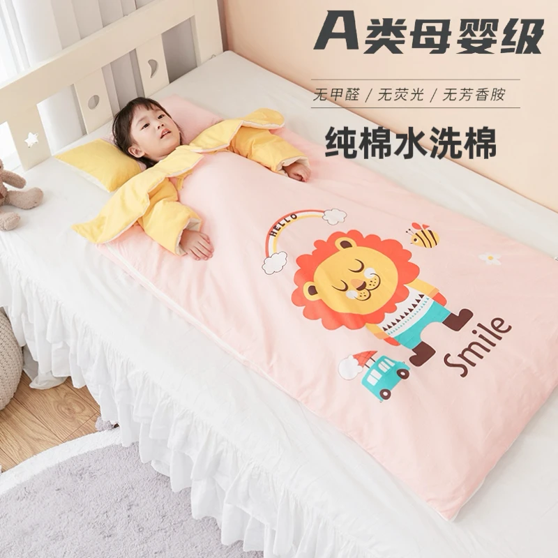 婴儿睡袋秋冬款儿童冬季防踢被纯棉恒温宝宝睡袋大童防踢被子神器