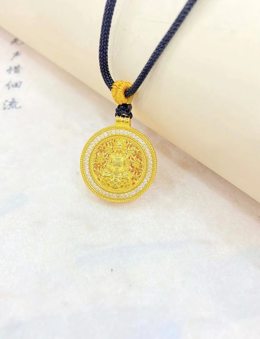 吊坠足银 吊坠足银 足银首饰满钻守护吊坠同款传承