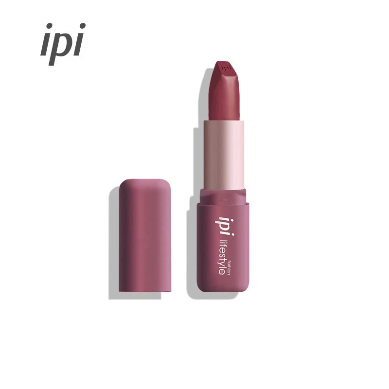 ipi天鹅绒雾面口红哑光丝绒不沾杯不掉色黄皮显白蜜桃奶茶色唇膏